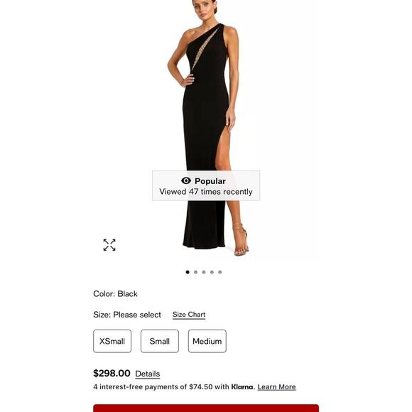 Mac Duggal Women's One Shoulder Gown with Sheer Embellished Cut Out (new) $298 - Picture 6 of 6